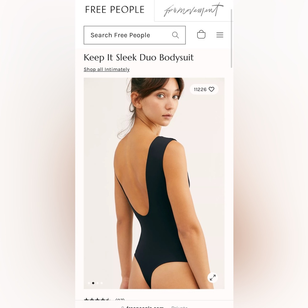 Free People Keep it Sleek Body Suit